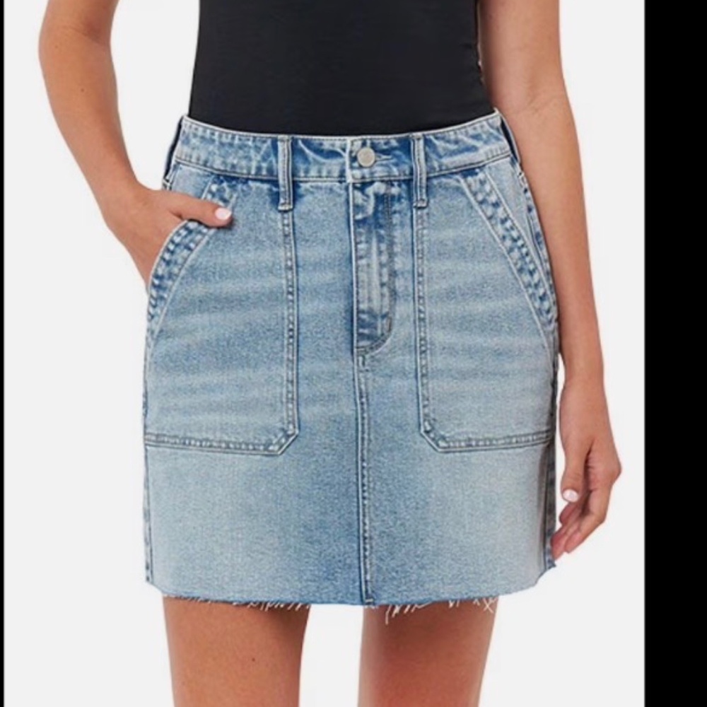 Edited by Remi Bader Utility Skirt Light Denim Wash - NWT